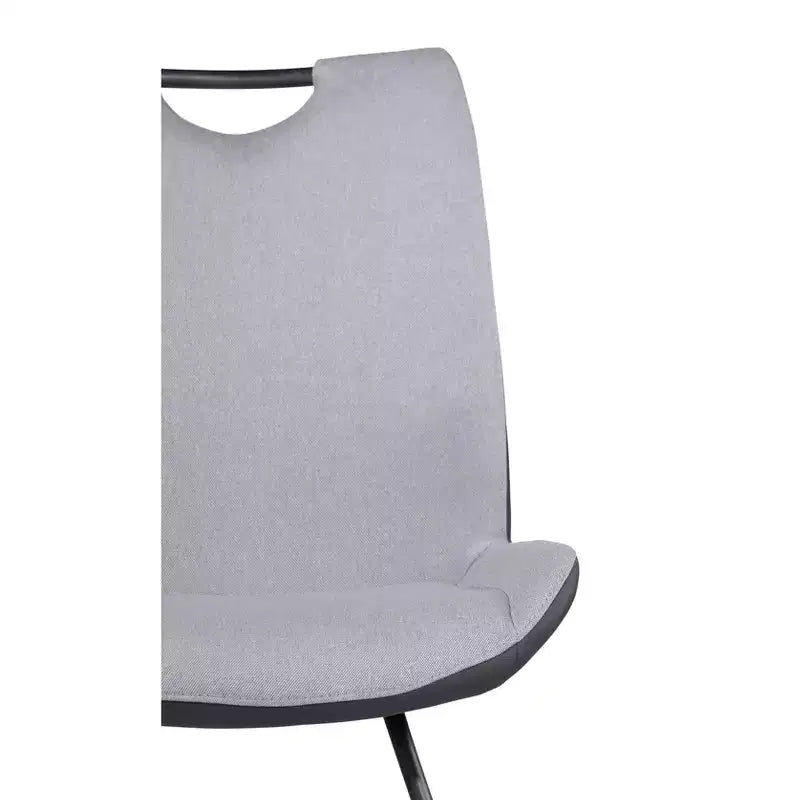 Sedia da pranzo contemporanea, rivestimento in tessuto color peltro, struttura in legno, pulire a chiazze