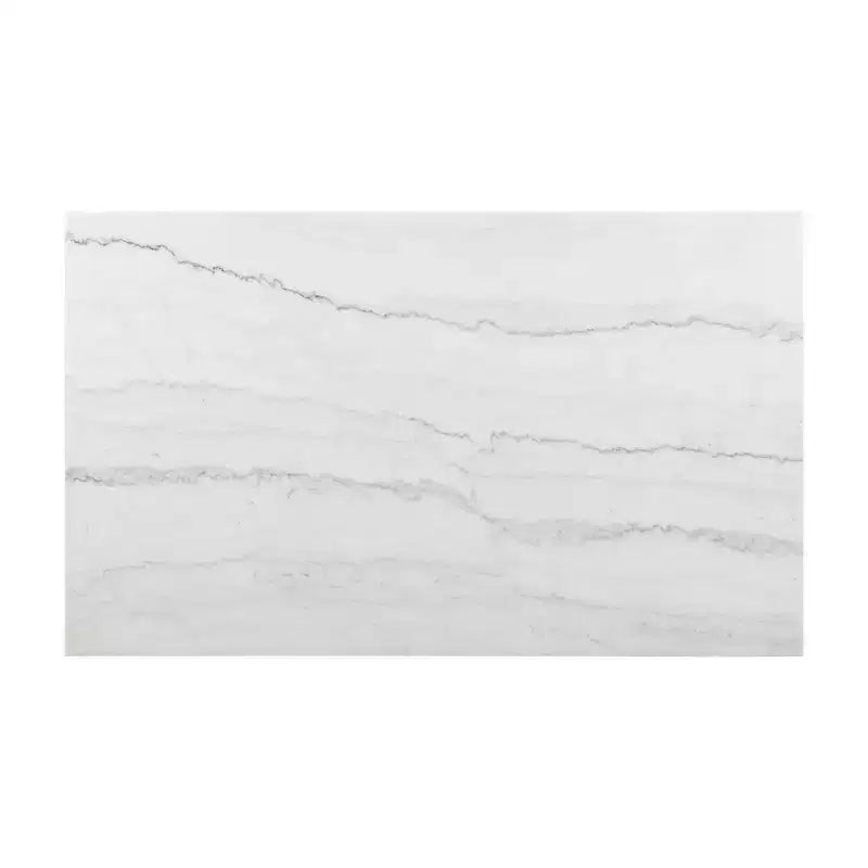 Tavolo da pranzo in marmo altezza standard bianco: Moderno, 6 posti, impiallacciatura in legno MDF