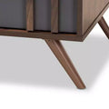 Tavolino da Caffè Rettangolare Moderno in Legno Bicolore Grigio/Noce con 1 Cassetto e Ripiano in Truciolato