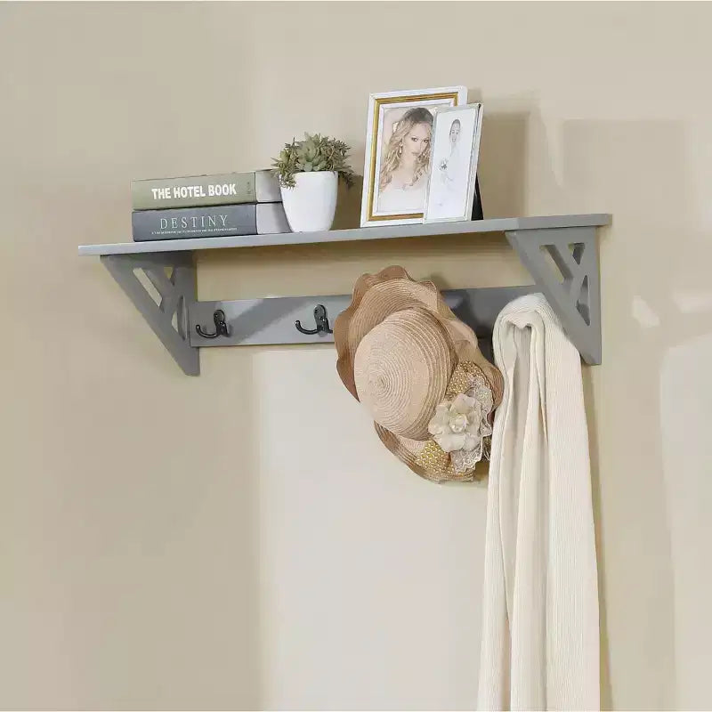 36 Appendiabiti con mensola Grigio