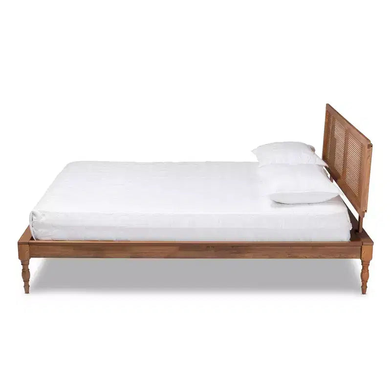 Letto a piattaforma in legno Frassino Noce