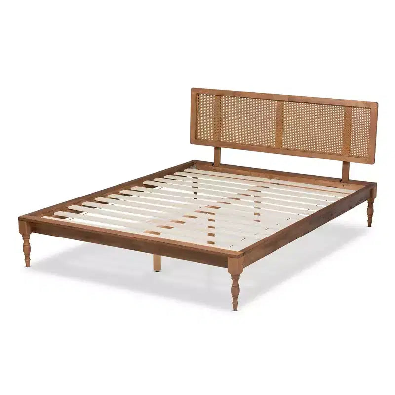 Letto a piattaforma in legno Frassino Noce