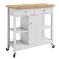 Isola cucina con cassetti Carrello con rotelle bloccabili Utilizzabile come mobile bar, porta microonde o scaffale (bianco)