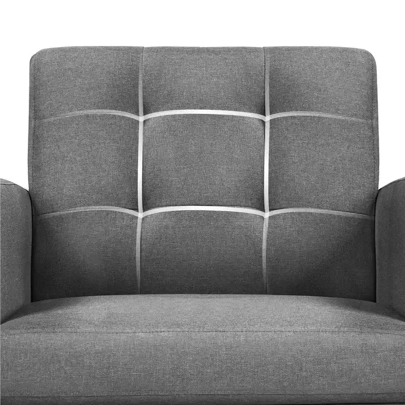 Poltrona moderna, poltrona decorativa in tessuto trapuntato con gambe in legno di gomma