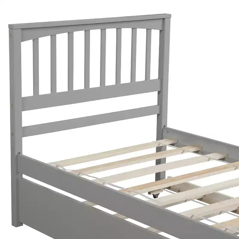 Letto a piattaforma a una piazza con letto estraibile