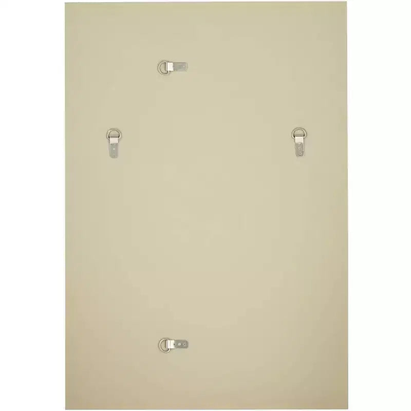 Specchio da parete decorativo rettangolare, moderno con bordo smussato, cornice perline color champagne, 68,5 cm di larghezza, per bagno, camera da letto, soggiorno, ufficio