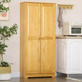 Credenza da cucina a 67 ante in legno di pino, armadietti a pavimento con ante e ripiani regolabili, meccanismo di chiusura ammortizzata