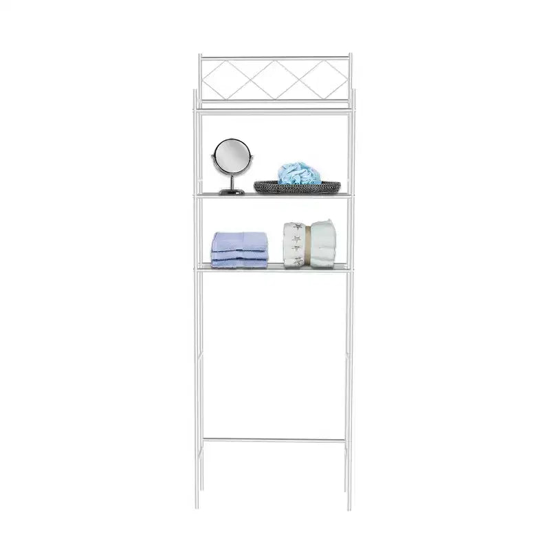 Organizzatore e salvaspazio da bagno sopra il WC in metallo